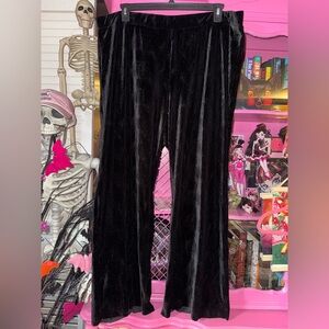 h&m velvet wide leg pants XXL